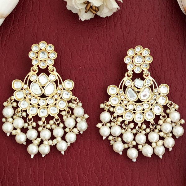 Kundan Pearl Dome Earrings from Trenzify Store.