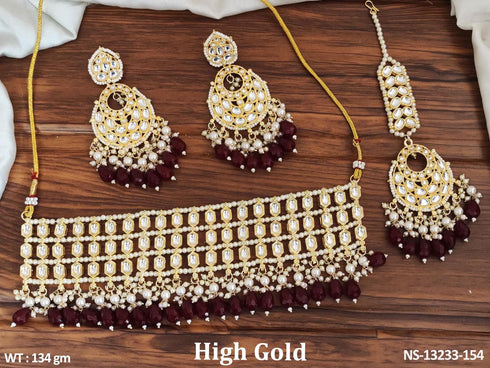 Bridal Kundan Necklace Set from Trenzify Store.
