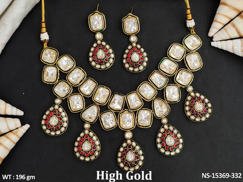 Elegant Kundan Necklace Set for Women from Trenzify Store.