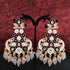 Crescent Bloom Meenakari Chandbaalis from Trenzify Store.