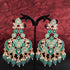 Crescent Bloom Meenakari Chandbaalis from Trenzify Store.