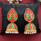 Meenakari Blossom Jhumka Earrings from Trenzify Store.