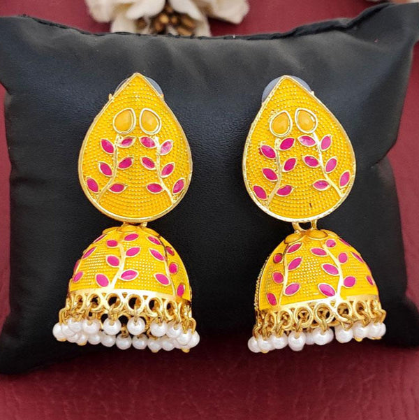 Meenakari Blossom Jhumka Earrings from Trenzify Store.