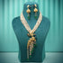 Elegant Multi-Layered Pearl Peacock Necklace Set from Trenzify Store.