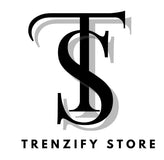 Black and white logo of TRENZIFY STORE with stylized letters on a white background